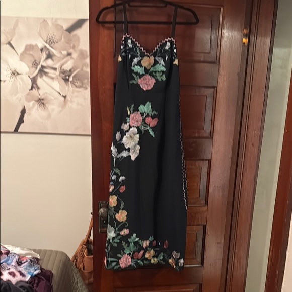 foxiedox Dresses & Skirts - Foxiedox Black and Pink Spaghetti Strap Maxi Dress